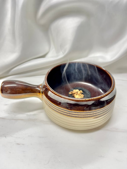 Vintage Stoneware Incense Bowl