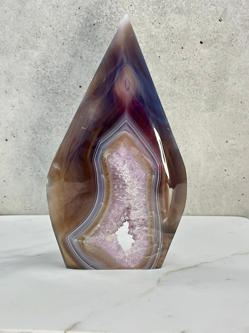 Banded Agate X Amethyst Flame