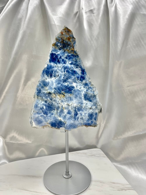 Blue Calcite Slab with Stand