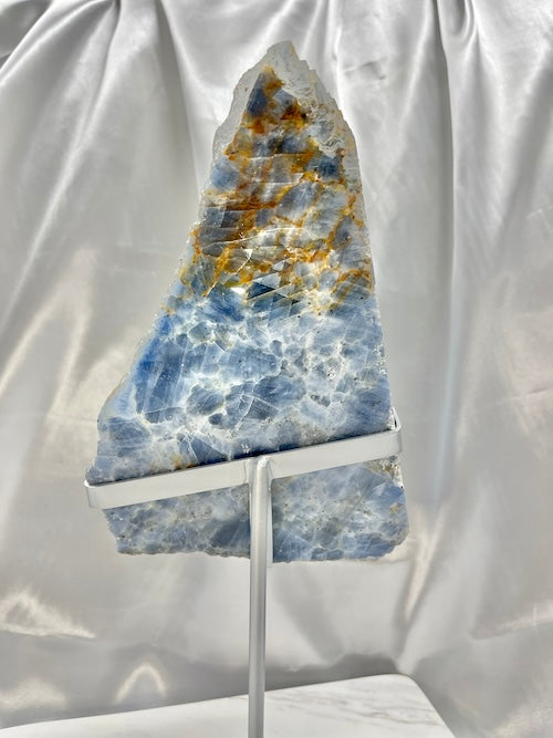 Blue Calcite Slab with Stand