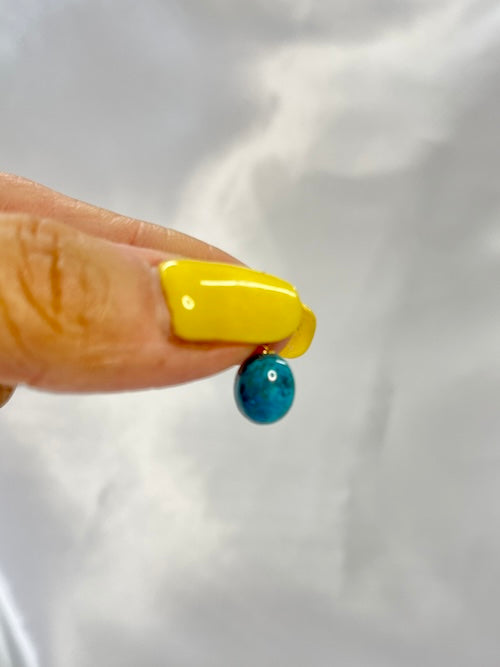 Chrysocolla Pendant (Gold)