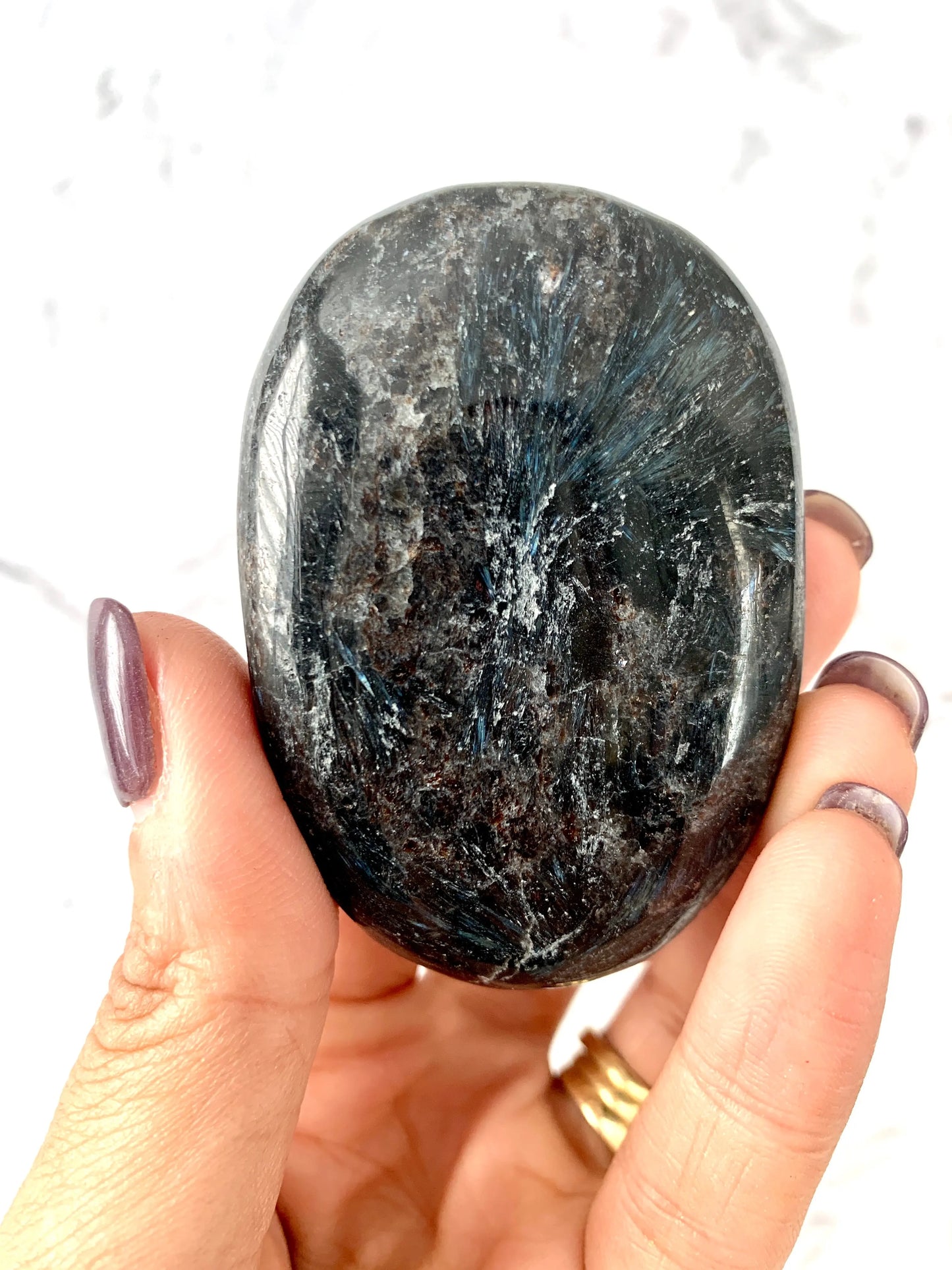 Arfvedsonite Palm Stone Earths Geode