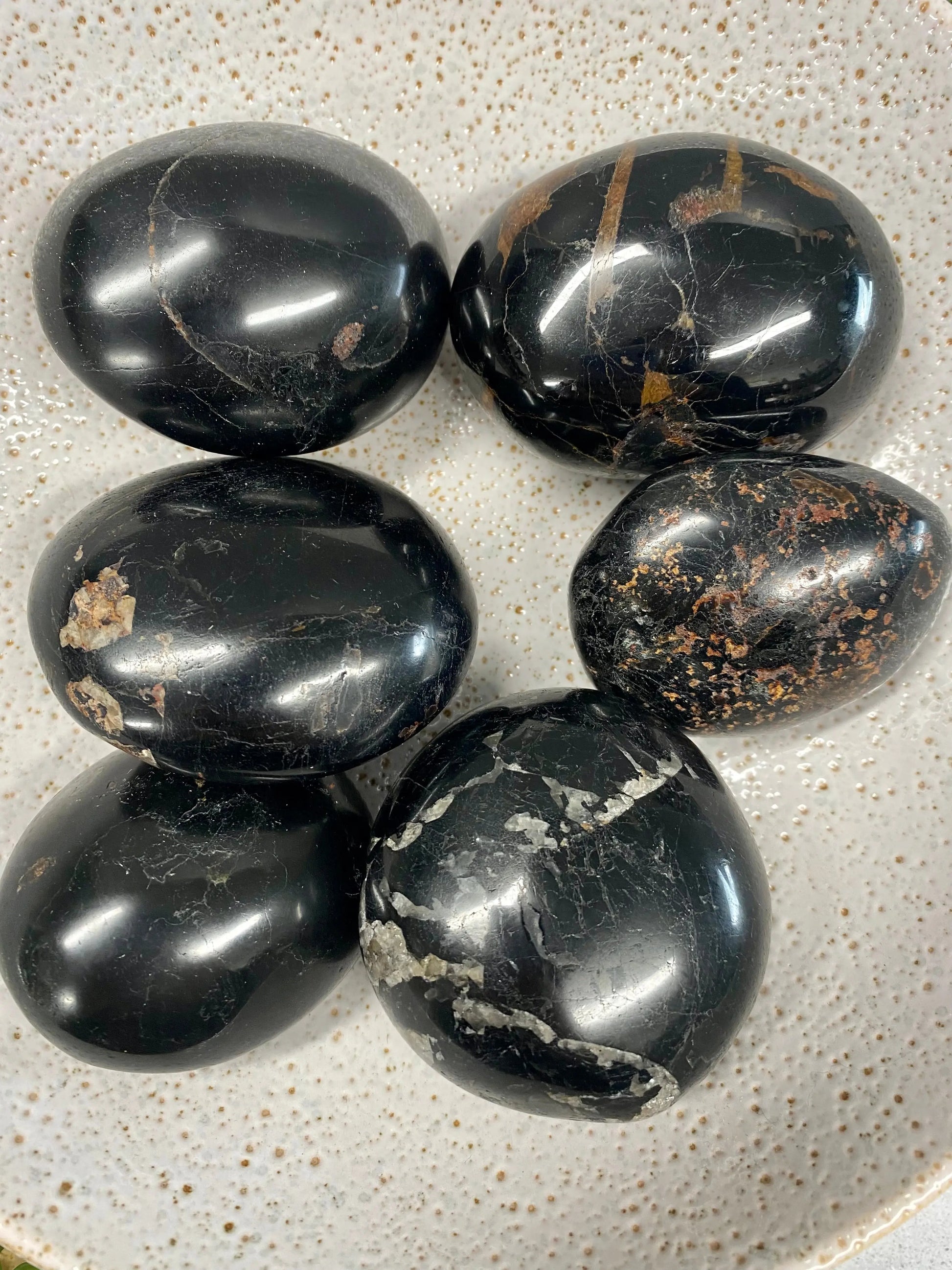 Black Tourmaline Palm Stone Earths Geode