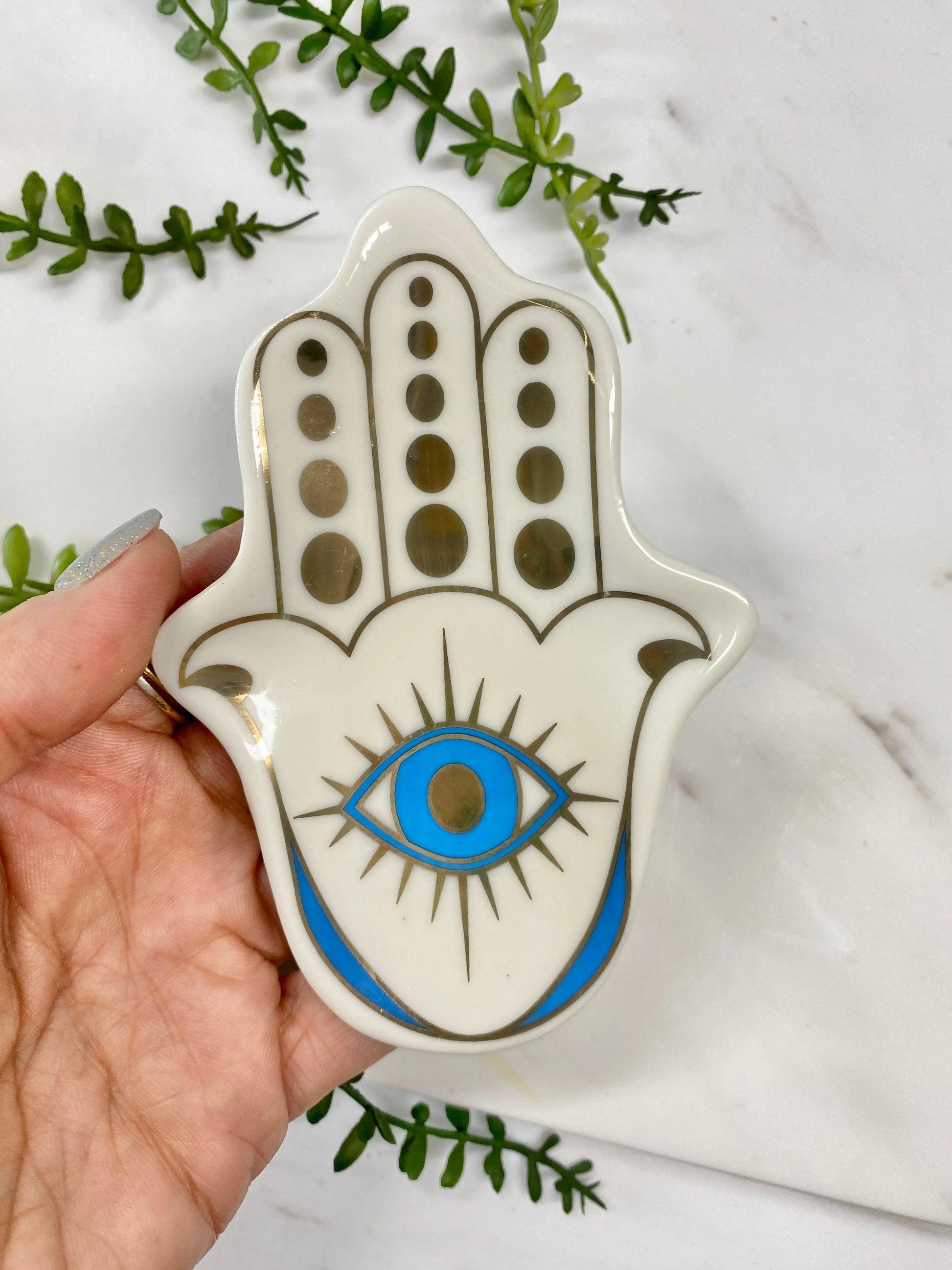 Hamsa Evil Eye Trinket Tray Anima Collective