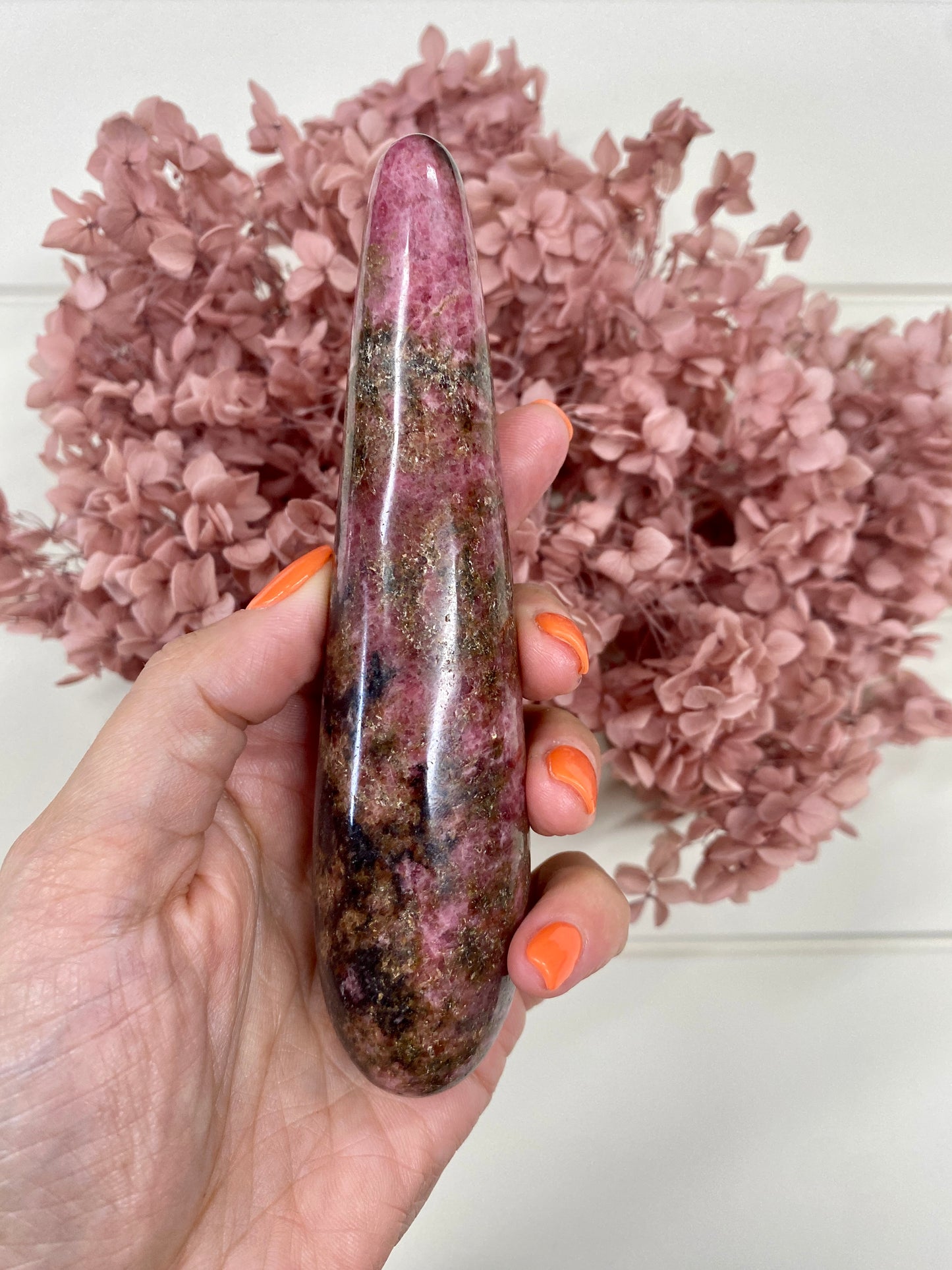 Rhodonite Straight Wand - Deanna