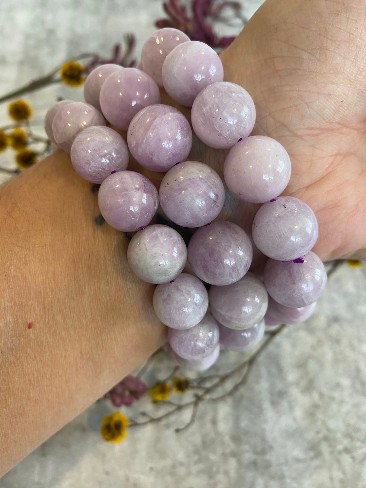 Kunzite Bead Bracelet Anima Collective