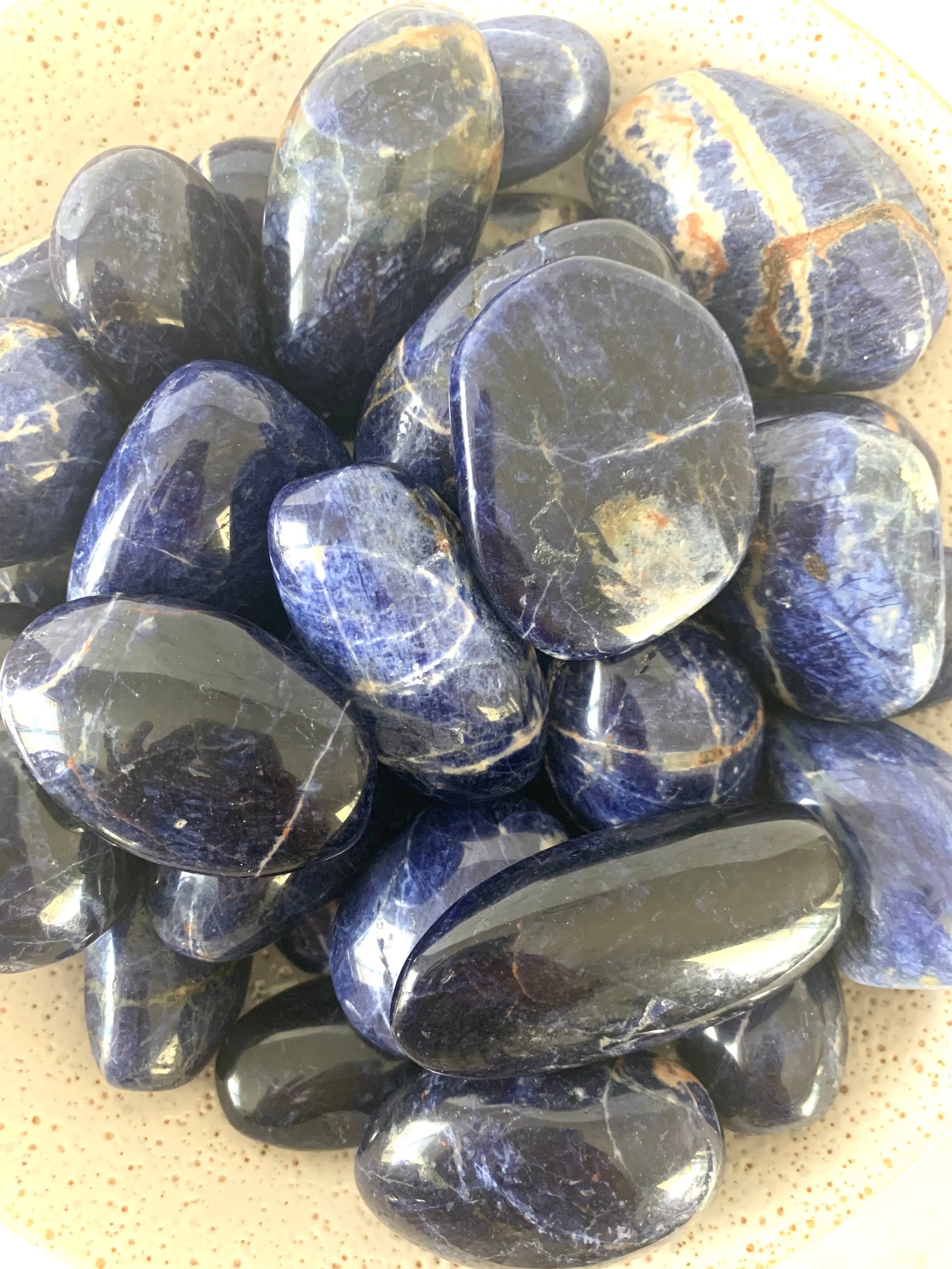 Sodalite Palm Stone Large Earths Geode